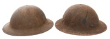 WWI US AEF 35th & 89th DIVISION M1917 HELMETS
