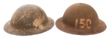 WWI US AEF 35th DIV. & 150th I.R. M1917 HELMETS