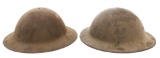 WWI US AEF 35th DIVISION M1917 DOUGHBOY HELMETS