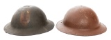 WWI US AEF 1st DIVISION & PAINTED M1917 HELMETS