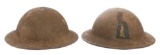 WWI US ARMY 77th INFANTRY DIVISION M1917 HELMETS