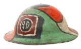WWI US AEF 82nd DIVISION CAMO PAINTED M1917 HELMET