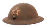 WWI USMC 6th MARINE REGIMENT M1917 HELMET WITH EGA