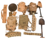 WWI US ARMY M1917 HELMET & FIELD GEAR