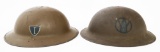 WWI US AEF 80th & 89th DIV M1917 & MkI HELMETS