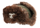 WWII GERMAN POLICE WINTER FUR CAP