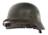 WWII GERMAN POLICE M40 DD COMBAT HELMET