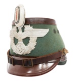 WWII GERMAN GENDARMERIE ENLISTED / NCO SHAKO