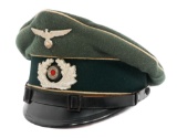 WWII GERMAN HEER INFANTRY NCO PEAKED VISOR CAP