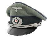 WWII GERMAN HEER MEDICAL SERVICE VISOR CAP