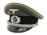 WWII GERMAN HEER CAVALRY OFFICER VISOR CAP