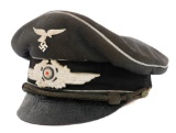 WWII GERMAN LUFTWAFFE OFFICER VISOR CAP