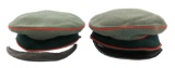 WWII GERMAN ARTILLERY VISOR CAPS