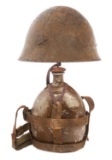 WWII JAPANESE ARMY TYPE 90 HELMET & CANTEEN