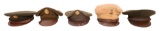 WWII US ARMY SERVICE & CRUSHER CAPS