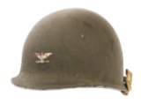 WWII US ARMY OFFICER M1 COMBAT HELMET