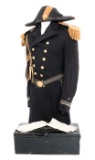 WWI USN OFFICER FROCK COAT, BICORNE & EPAULETTES