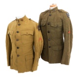 WWI US AEF 79th & 26th DIVISION EM/NCO TUNICS