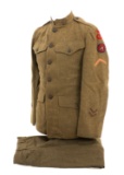 WWI US AEF 90th DIVISION ENLISTED UNIFORM SET
