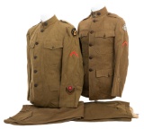 WWI US AEF 35th DIV. 110th ENG & 89th DIV UNIFORMS