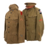 WWI US AEF 2nd HQ & 86th DIVISION EM/NCO TUNICS