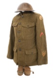 WWI US ARMY 35th DIV 137th REGT TUNIC & HELMET