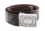WWII GERMAN LUFTWAFFE EM/NCO LEATHER BELT & BUCKLE