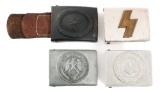 WWII GERMAN HJ, DJ, HEER & LUFTWAFFE BELT BUCKLES