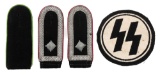 WWII GERMAN SS SPORTS SHIRT LOGO & SHOULDER BOARDS