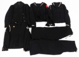 WWII US NAVY PEACOAT, DECK BLOUSES, & TROUSERS