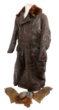 WWI - 1930's US SIGNED FLYING HELMET & M-69F COAT
