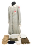 WWII US RED CROSS, WAAC & ARMY NURSE UNIFORM ITEMS