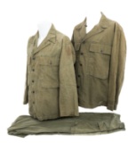 WWII US ARMY 2nd PATTERN HBT JACKETS & TROUSERS