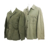 WWII USMC UNIS & NAVY P41 HBT COMBAT SHIRTS
