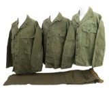 WWII US ARMY 2nd PATTERN HBT JACKETS & TROUSERS