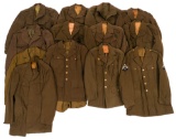 WWII US ARMY SERVICE TUNICS & IKE JACKETS