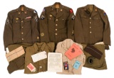 WWII US ARMY 96th ID & 11th ARMORED EM UNIFORMS