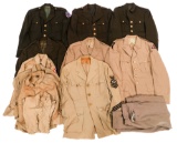 WWII US 4th & 7th ARMY SERVICE TUNICS & SHIRTS