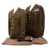 WWII US ARMY GENERAL STAFF & 87th ID OFF. UNIFORMS