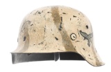 REFURBISHED WWII GERMAN SD CAMO M42 HELMET