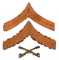 CIVIL WAR US CAVALRY CORPORAL RANKS & CAP BADGE