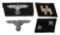 WWII GERMAN SS BADGE, BREAST EAGLE & COLLAR TABS