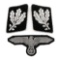 WWII GERMAN SS EAGLE & GRUPPENFUHRER COLLAR TABS