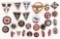 WWII GERMAN NSLB, RED CROSS & HJ BADGES & PINS