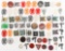WWII GERMAN POLITICAL TINNIES & REGT. FLAG PINS