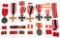 WWII GERMAN IRON, WAR MERIT CROSSES & MEDALS