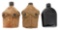 WWII USMC BLACK ENAMEL CANTEENS & COVERS