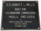 WWII SS ABBOT L. MILLS LIBERTY SHIP NAME PLAQUE