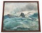 WWII GERMAN U-BOAT OIL PAINTING