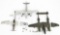 WWII GERMAN Me262B, US P-38 & P-51 MODEL AIRPLANES
